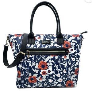 Trina Turk Double Handed Printed Tote with detachable strap - floral - NWT $148